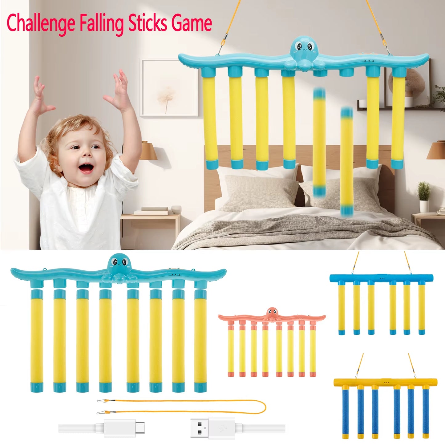 Falling Sticks Reaction Training Game for Children - Parent-Child Interactive Educational Toy